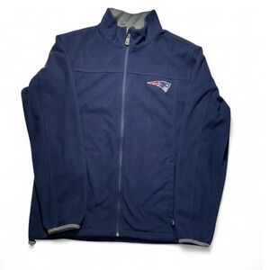 New England Patriots Navy Fleece Full-Zip Jacket M